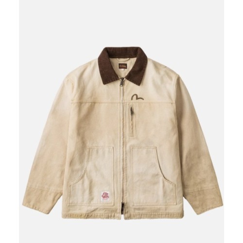Seagull Multi-Pocket Vintage Canvas Coverall Jacket Evisu