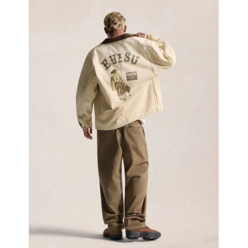 Seagull Multi-Pocket Vintage Canvas Coverall Jacket Evisu