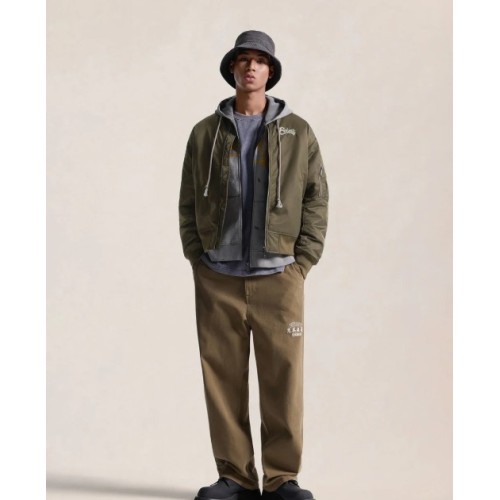 Padded Sun-Faded Daicock Bomber Jacket Evisu