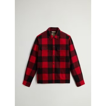 Wool Check Alaskan Shirt Jacket Woolrich 