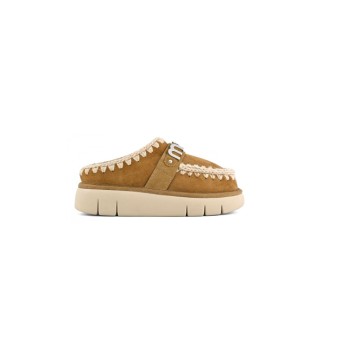 Mou Bounce Clog Metal Logo Cognac
