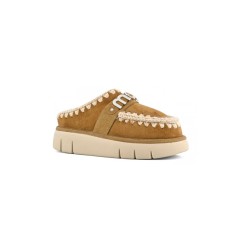Mou Bounce Clog Metal Logo Cognac