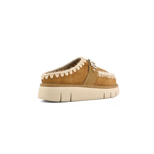 Mou Bounce Clog Metal Logo Cognac