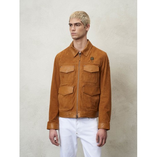 Giacca Pelle Blauer 
