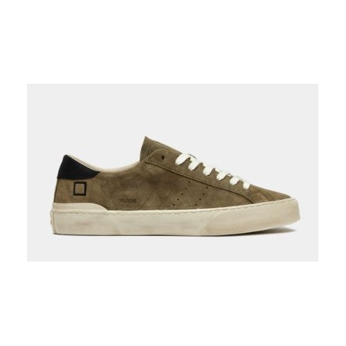 D.A.T.E. Hill Low Suede Army